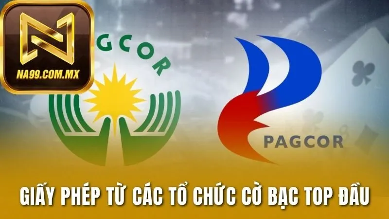 Giấy phép từ các tổ chức cờ bạc top đầu