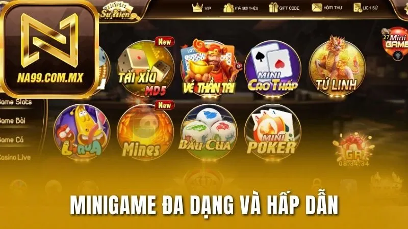 Minigame đa dạng và hấp dẫn trên nền tảng